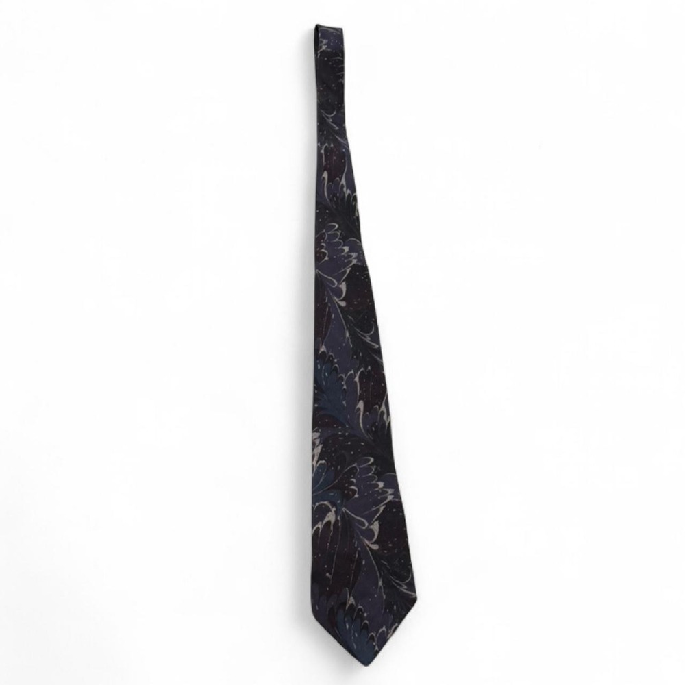 Vintage 90s Embassy Square Abstract Splatter Silk Tie